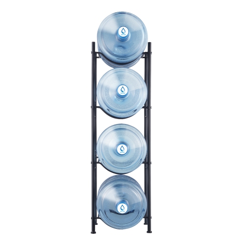 Porte-bouteille VEVOR 4 niveaux, porte-bouteille d'eau de 5 gallons, porte-bouteille à une rangée pour 4 bouteilles, support robuste pour bidon d'eau