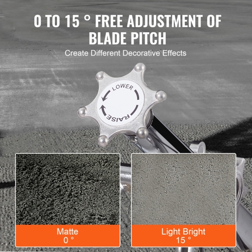 VEVOR 38" Power Trowel, Walk-Behind Cement Trowel with Float Pan, 6HP Gas-Powered Smooth Concrete Surface Finisher, Heavy Duty Screed Concrete Cement