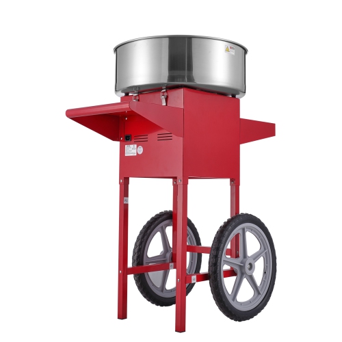 VEVOR 1000W Electric Cotton Candy Machine with Cart, Commercial Candy Floss Maker with Stainless Steel Bowl, Sugar Scoop and Drawer, Perfect for Kids