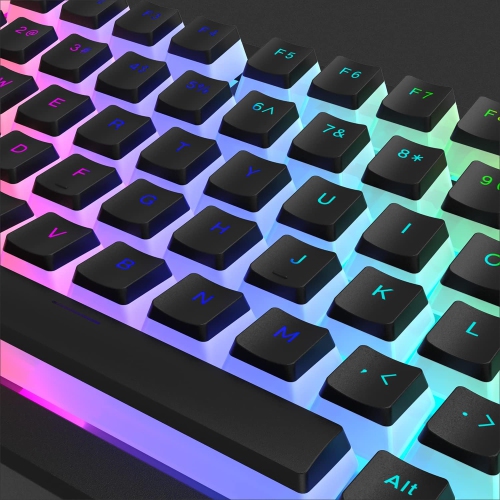Womier Pudding Keycaps, PBT Keycaps 165 Keys Set, Custom Keycap Set, Shine Through, OEM Profile, Universal Compatibility for 100%, 75%, 65%, 60%