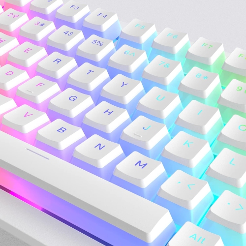 Womier Pudding Keycaps, PBT Keycaps 165 Keys Set Custom Keycap Set, Shine Through Keycaps OEM Profile, Universal Compatiability for 100%, 75%, 65%,