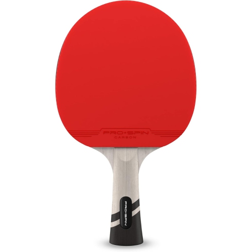 Ping Pong Paddle,Table Tennis Racket with Carbon Fibre, 2.0mm Sponge, 7-Ply Blade with Rubber Protector Case for Table Tennis Paddles, Red