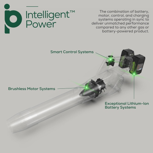 Greenworks 2 x 24V Brushless Axial Leaf Blower (140 MPH / 585 CFM), (2) 4Ah USB Batteries and Dual Port Charger Included, Green