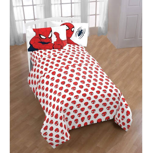 Ensemble de draps Spider-Man pour enfants - Ensemble de literie pour lit simple - 3 pièces