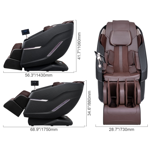 VEVOR Massage Chair with Flexible SL-Track, Full Body Zero Gravity Recliner, 10-18 Auto Modes, 3D Shiatsu, Heating, Bluetooth Speaker, Airbag, Foot