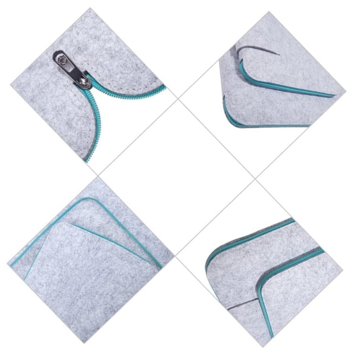 Light Gray Laptop Sleeve, Felt Computer Sleeve for 17-Inch Laptop, Laptop Sleeve with Handle
