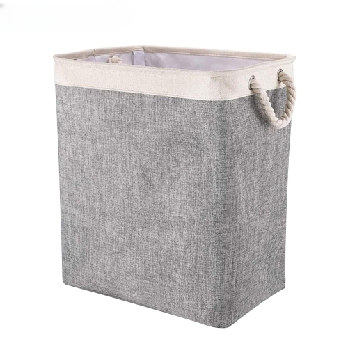 Waterproof Clothes Laundry Hamper Storage Bin With Handles -Grey