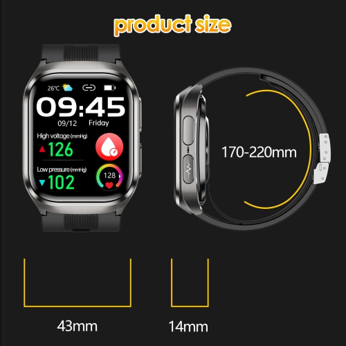 Smart Watch, Bluetooth Call Sports Watch With Air Pump, Can Detect ECG, Blood Pressure, Blood Oxygen, Blood Sugar, Heart Rate, Uric Acid, and Blood