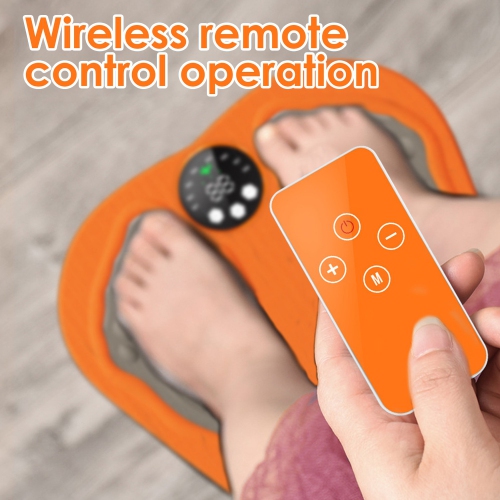 Appareil de massage micro-courant pour les pieds d'EMS, appareil de massage portatif avec 1 paire de coussins de massage et télécommande pour la