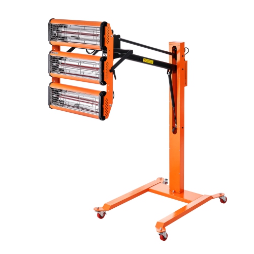 VEVOR 3300W Infrared Curing Lamp, 1-60 min Timing, Auto Heating Car Curing Light with Bracket, 8.61 sq.ft Baking Area Spray Baking Booth Heaters,