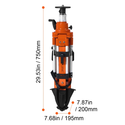 Trépied de niveau laser VEVOR, support fileté -11 de 5/8, trépied haute performance à réglage en hauteur 27.16-67.71&nbsp;po, avec bulle de niveau et