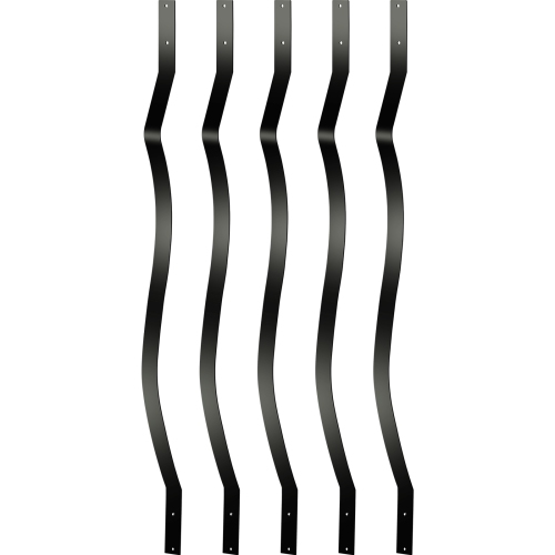 VEVOR 61 Pack Deck Balusters, Metal Deck Spindles, 29.5"x1" Staircase Baluster with Screws, Aluminum Alloy Deck Railing for Wood and Composite Deck,