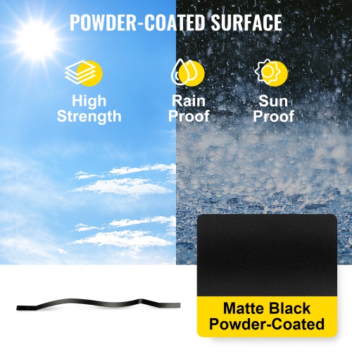 VEVOR 61 Pack Deck Balusters, Metal Deck Spindles, 29.5"x1" Staircase Baluster with Screws, Aluminum Alloy Deck Railing for Wood and Composite Deck,