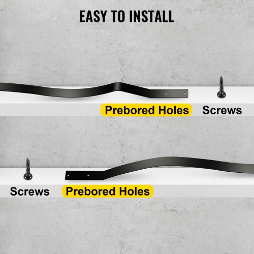 VEVOR 61 Pack Deck Balusters, Metal Deck Spindles, 29.5"x1" Staircase Baluster with Screws, Aluminum Alloy Deck Railing for Wood and Composite Deck,