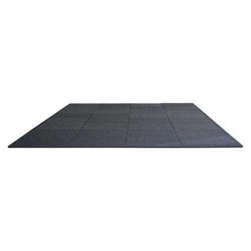 VEVOR 24" x 24" 0.56 Inch Thick Gym Floor Mats,25 Tiles Rubber Top with EVA Foam, Gym Flooring Workout Mats with 100sq.ft Coverage,Interlocking