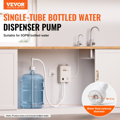 VEVOR 5 Gallon Bottled Water Dispenser Pump System, Dispensing System, Automatic Electric Water Dispenser, Single Inlet Water Jug Pump, Compatible
