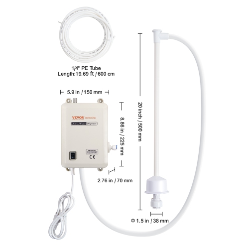 VEVOR 5 Gallon Bottled Water Dispenser Pump System, Dispensing System, Automatic Electric Water Dispenser, Single Inlet Water Jug Pump, Compatible