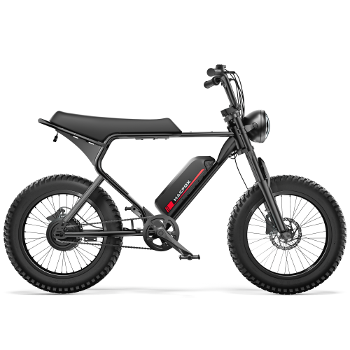 Vélo électrique à gros pneus M20S de Macfox, 3 modes de vitesse pour adultes, noir