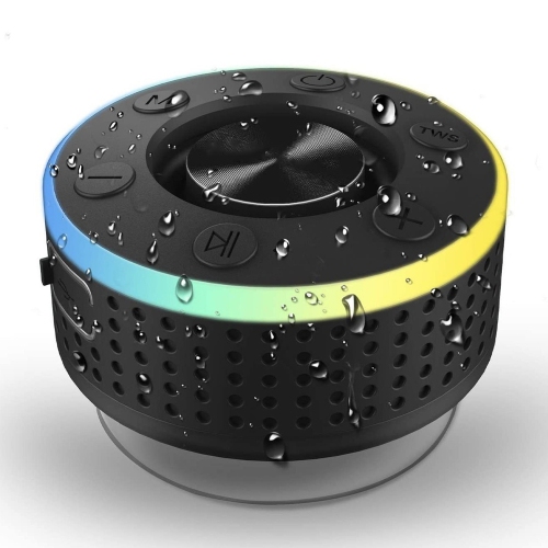 Mini Bluetooth Speaker IPX7 Waterproof Bathroom Music Speaker Suction Cup Handsfree Shower Music Palyer Bass Sound Box FM Radio