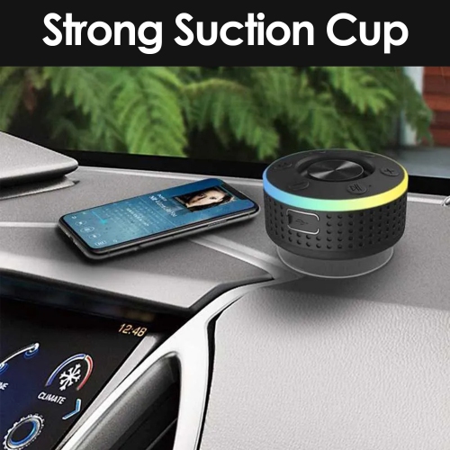 Mini Bluetooth Speaker IPX7 Waterproof Bathroom Music Speaker Suction Cup Handsfree Shower Music Palyer Bass Sound Box FM Radio