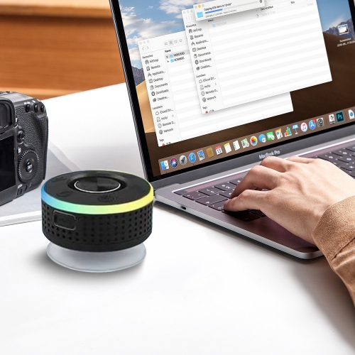 Mini Bluetooth Speaker IPX7 Waterproof Bathroom Music Speaker Suction Cup Handsfree Shower Music Palyer Bass Sound Box FM Radio