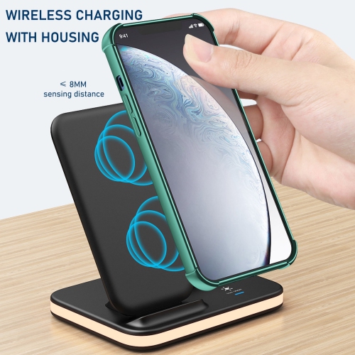 Wireless Charging Station with Night 4 In 1 Charging Station for Multiple Devices 15W Wireless Charger Stand IOS/Android