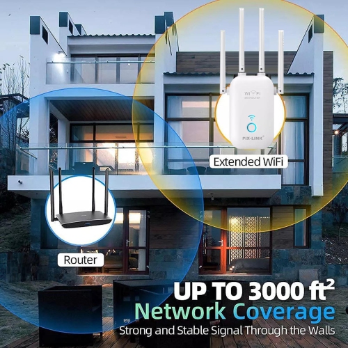 1200Mbps Repetidor WiFi Banda Dupla Sem Fio-AC Roteador WiFi Amplificador AP Extensor 4 Antenas Para Home Office