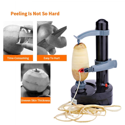 Electric Potato Peeler Automatic Apple Peeler Electric Fruits Vegetables Peeler(Black)