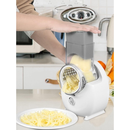 Electric Cheese Grater Detachable Cheese Shredder with 3 Blades USB Rechargeable Vegetable Chopper Professional Electric Cheese Cutter