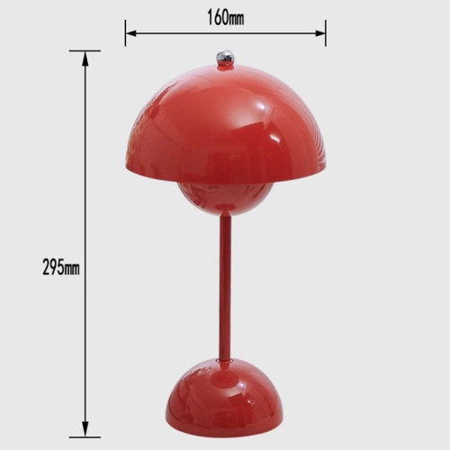 Mushroom Flower Bud Rechargeable Led Table Lamps Desk Night For Bedroom Dining Touch Night Light White