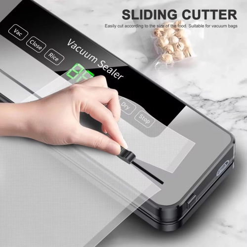 Electric Vacuum Sealer Built-In Cutter Knife Dry/Wet Food Sealed Packaging Kitchen Food Storage Seal Touch Key With 50pcs Bags