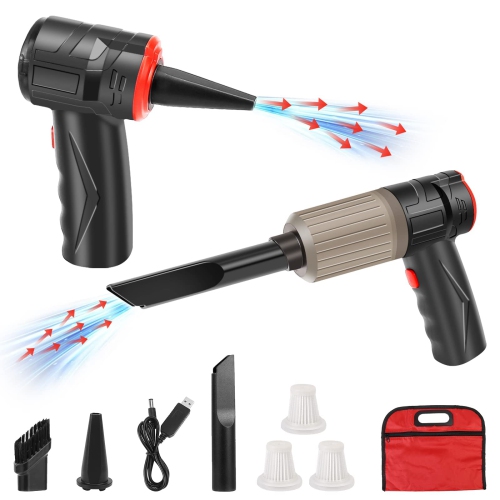 Mini Vacuum 3 in 1 Hand Vacuum and Cordless Compressed Air Duster 16000Pa Desk Vacuum 150W Powerful Air Blower