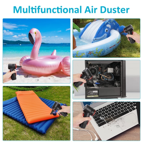 Mini Vacuum 3 in 1 Hand Vacuum and Cordless Compressed Air Duster 16000Pa Desk Vacuum 150W Powerful Air Blower