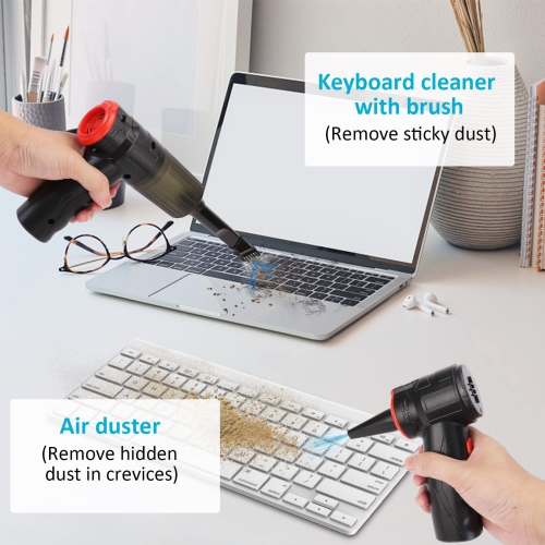 Mini Vacuum 3 in 1 Hand Vacuum and Cordless Compressed Air Duster 16000Pa Desk Vacuum 150W Powerful Air Blower