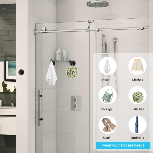 4Pcs Suction Cup Hooks Holds up to 15lbs, Durable Shower Suction Hanger for Shower, Bathroom, Hanging Towels, Robe