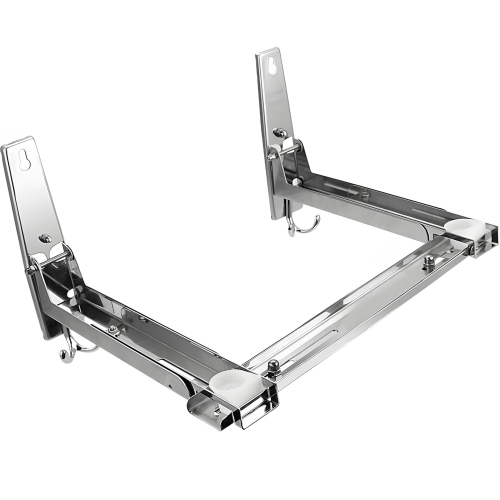 Microwave Oven Wall Mount,Black Microwave Rack,Stainless Steel Microwave Oven Rack,Suitable for Home Kitchen(Silver)