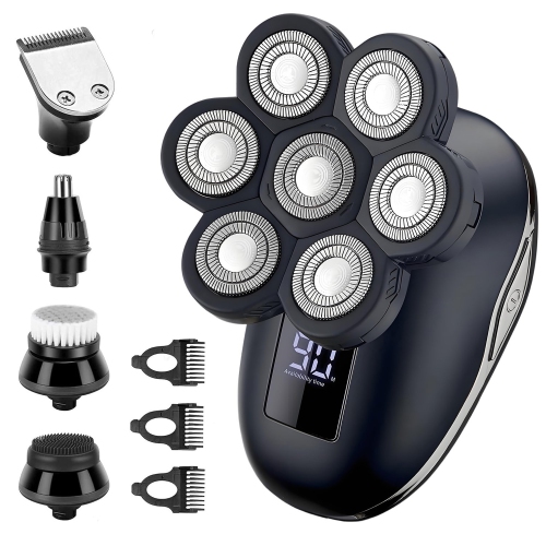 5 in 1 Electric Shaver for Men-Bald Head, Beard Trimmer, Nose Hair, Grooming Kit