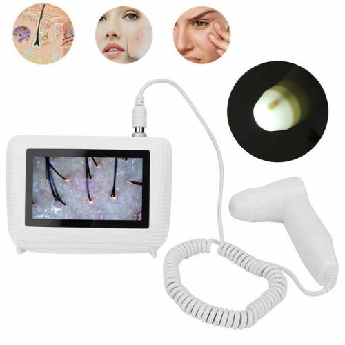 5 Inch Skin Analyzer Skin Hair Scalp Detector Dermoscopy Tester Analyser For Diagnosis Skin Care Tools, Skin Hair Analyzer, With 2 Lens Rechargeable