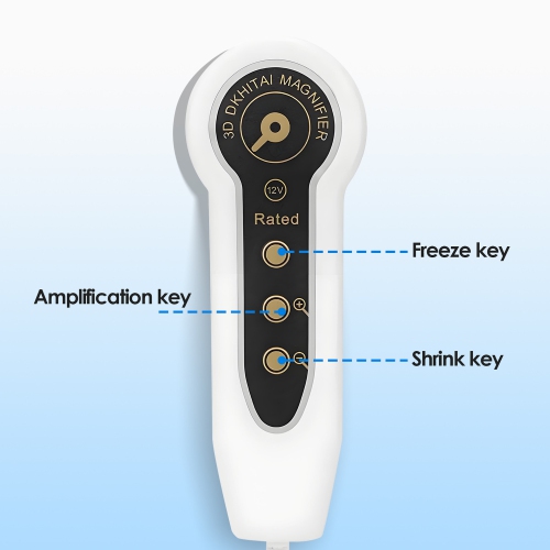 5 Inch Skin Analyzer Skin Hair Scalp Detector Dermoscopy Tester Analyser For Diagnosis Skin Care Tools, Skin Hair Analyzer, With 2 Lens Rechargeable
