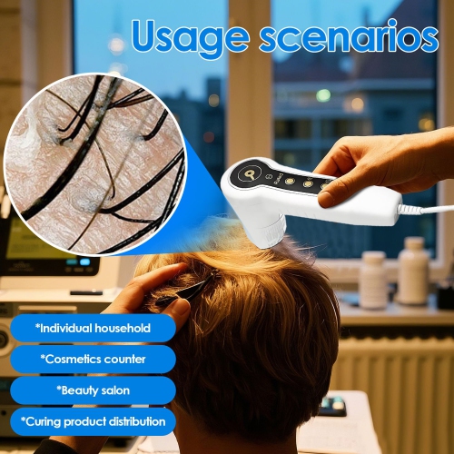 5 Inch Skin Analyzer Skin Hair Scalp Detector Dermoscopy Tester Analyser For Diagnosis Skin Care Tools, Skin Hair Analyzer, With 2 Lens Rechargeable