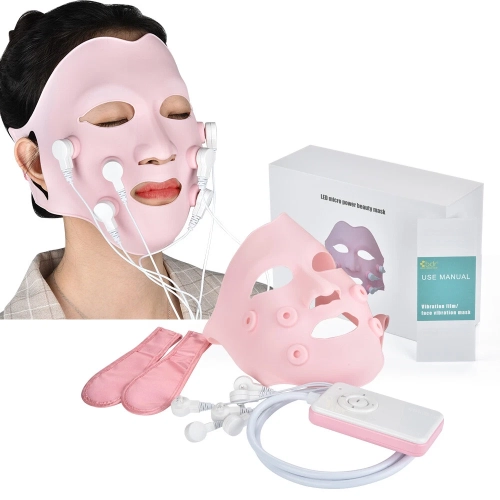 LED Red Light Facial Massage Mask Photon Therapy Facial Massager for Face Slimming, Beauty