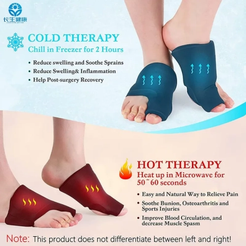 2-in-1 Wrist Brace Hand & Foot Ice Pack Reusable Gel Cold Pack Hot & Cold Therapy for Plantar Fasciitis Swelling Pain Relief