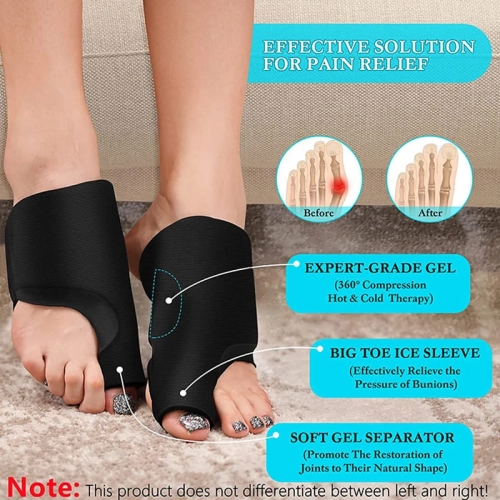 2-in-1 Wrist Brace Hand & Foot Ice Pack Reusable Gel Cold Pack Hot & Cold Therapy for Plantar Fasciitis Swelling Pain Relief