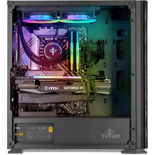 YEYIAN Yari X13 Gaming PC Intel Core i7 13700KF 5.4 GHz, RTX 3070 Ti Desktop Computer, 32GB DDR5 5200Mhz, 1TB SSD + 2TB HDD, 850W Gold PSU, Z790