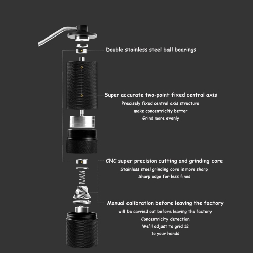 Moulin à café à manivelle à moulin à café idéal pour les cadeaux de cuisine rouge