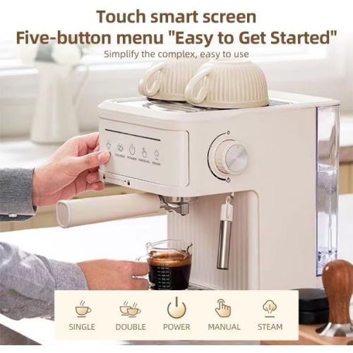 Italian coffee machine household high pressure extraction small office semi-automatic Italian espresso steam milk foam