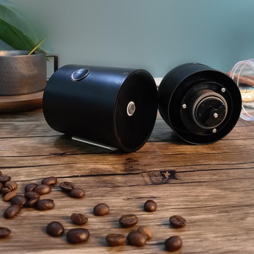 Portable Electric Coffee Grinder, Rechargeable Mini Coffee Grinder with Multiple Grind Settings, Adjustable Automatic Burr Coffee Bean Grinder,White