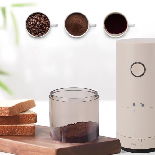 Moulin à café électrique conique portatif, petit moulin à café rechargeable, moulin de voyage compact