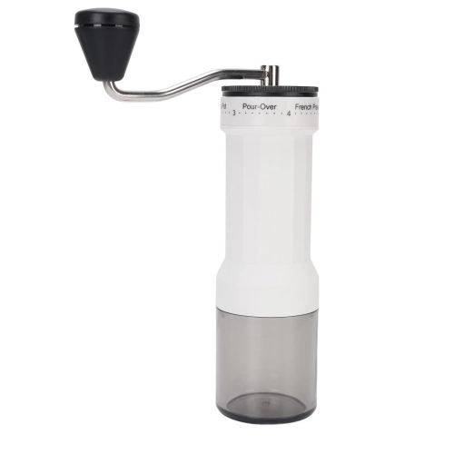 Moulin à café portatif moulant à la main Moulin à café portatif haute efficacité à mouture manuelle [blanc - 40 réglages externes]