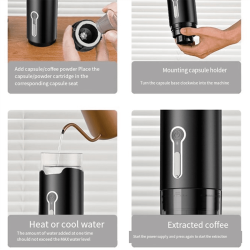 Espresso Machine Portable coffee machine, electric mini espresso machine, perfect for traveling, camping and hiking